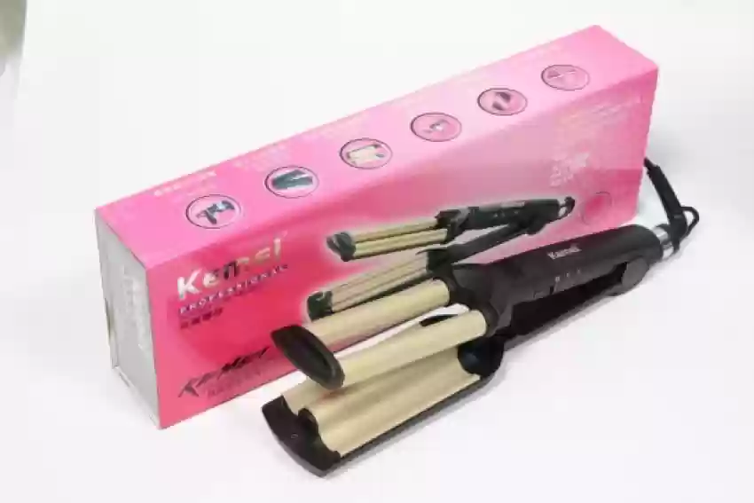Kemei Perfect Curl Ψαλίδι μαλλιών μαύρο-χρυσό (KM-2022)