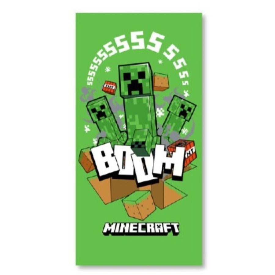 Aymax Παιδική Πετσέτα Θαλάσσης : MINECRAFT Creeper Beach Towel 100% Polyester 70x140cm (AYM-005MIN-BTM)