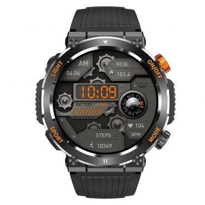 LAMTECH SMARTWATCH BT5.0 WITH SPORT TRACKING & HEALTH SENSOR TOTAL BLACK (LAM113089)