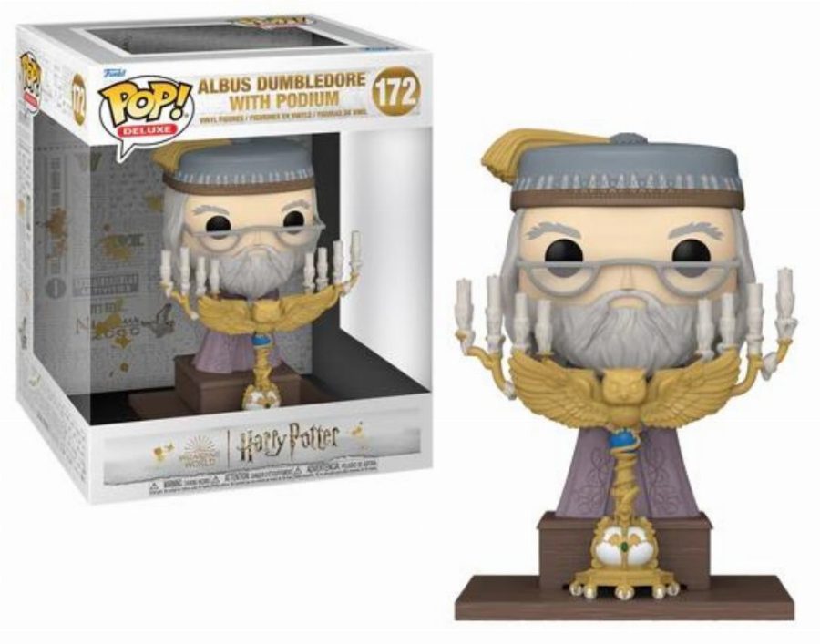 Funko Pop! Deluxe: Harry Potter Prisoner of Azkaban - Albus Dumbledore with Podium #172 Figure