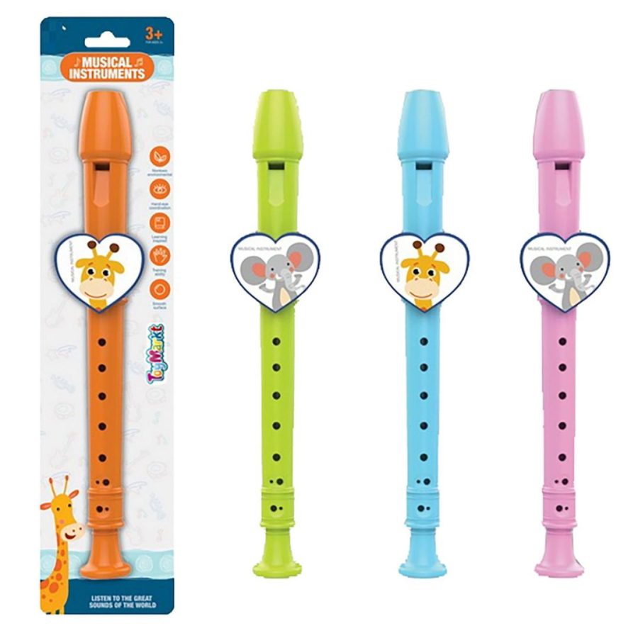 ToyMarkt Φλογέρα 28cm Με Καρδιά Ζωάκι Καρτέλα (76-128) (Τυχαία επιλογή)