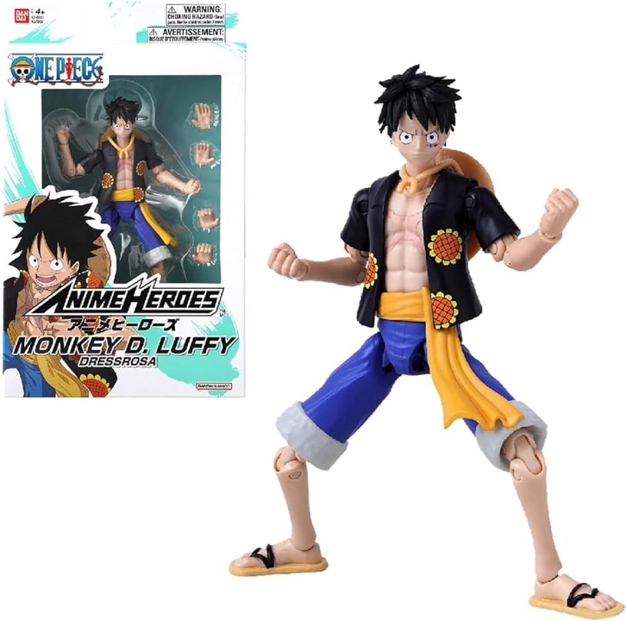 Bandai Anime Heroes Φιγούρα One Piece Monkey D. Luffy Dressrosa Version Action Figure (37007)