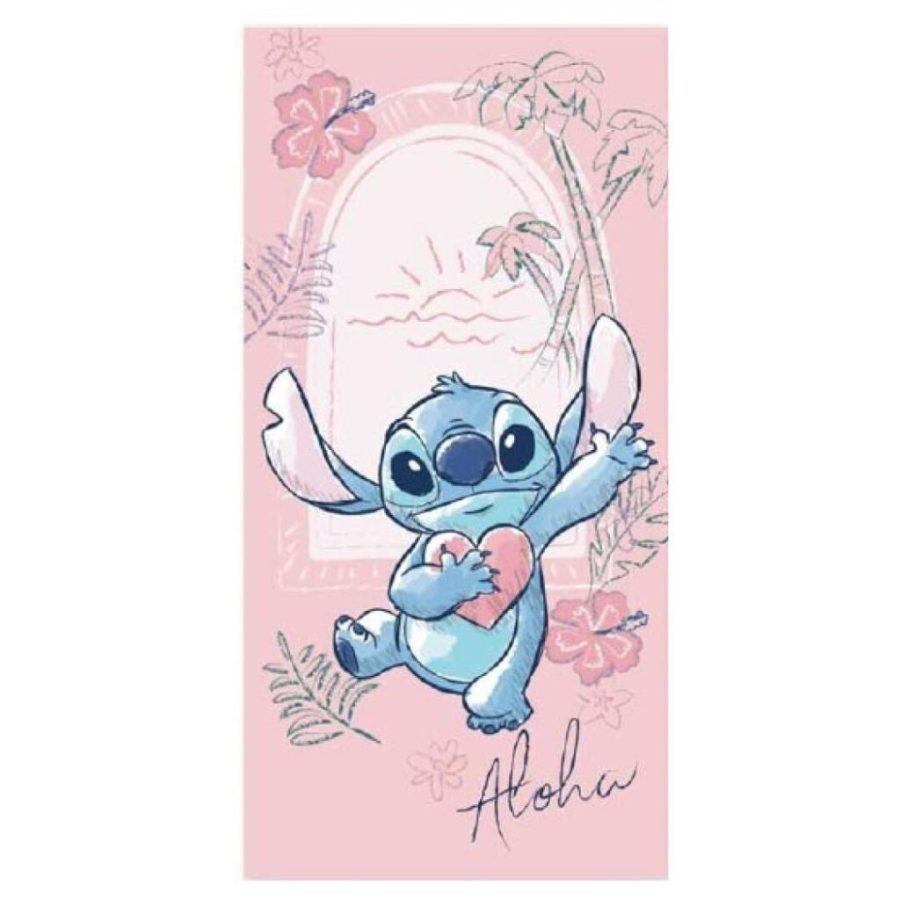 AyMax LILO & STITCH - Stitch Pink - Πετσέτα Θαλάσσης 100% Polyester - 70x140cm (AYM-021STITCH-BTM)