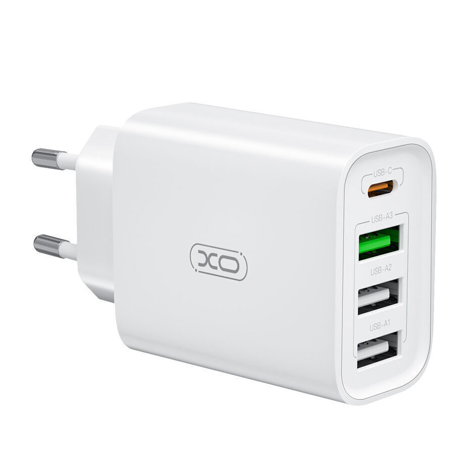 XO L120 ΦΟΡΤΙΣΤΗΣ USB-C 20W/USB-A 18W, 2 ΘΥΡΕΣ USB + 2 ΘΥΡΕΣ PD, ΛΕΥΚΟΣ