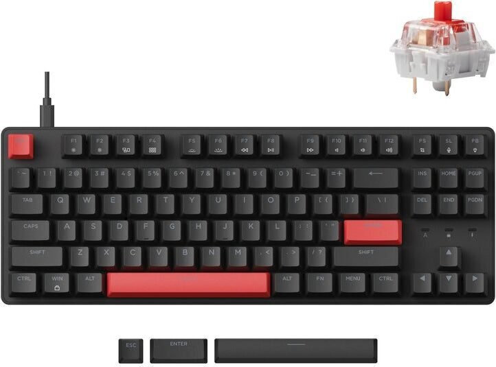 Lemokey X1 QMK/VIA (X1-A1) Wired Mechanical Keyboard-Red Switch US Layout