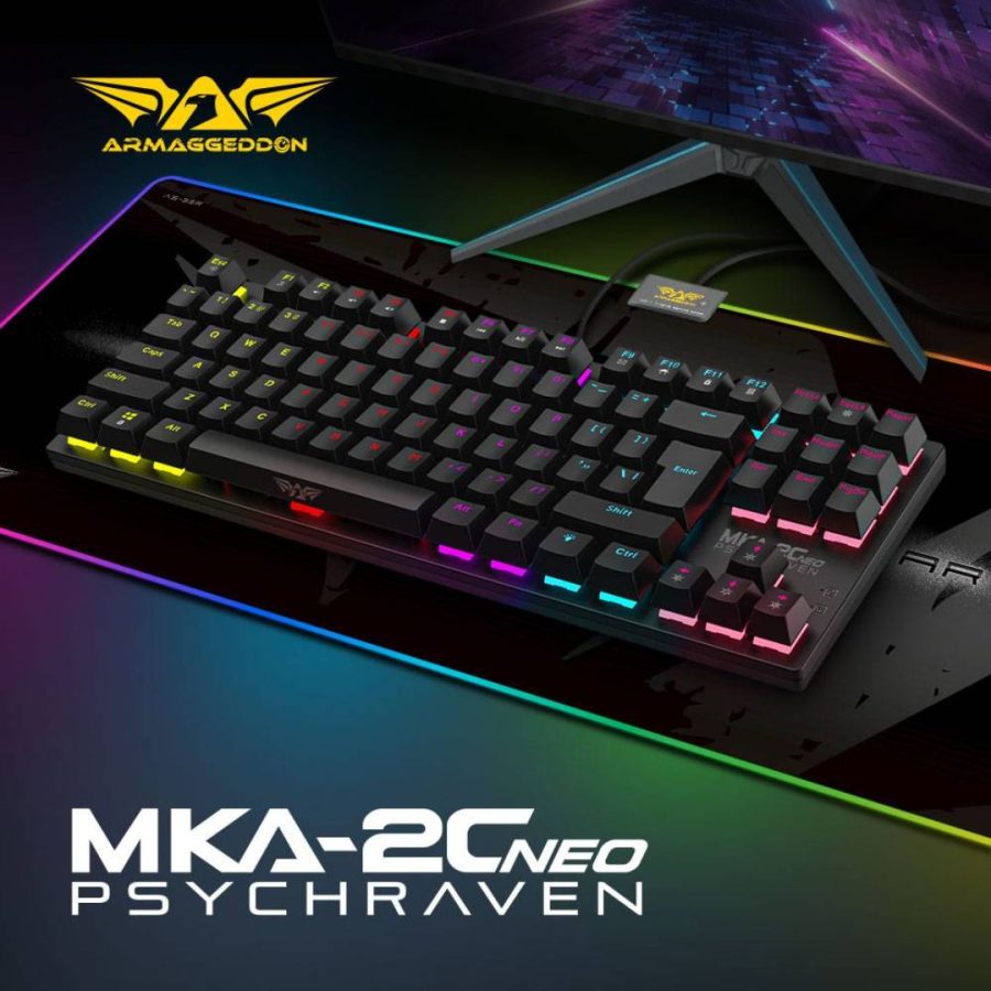 Armaggeddon Mechanical Keyboard MKA-2C Neo Black με διακόπτες Clicky Blue