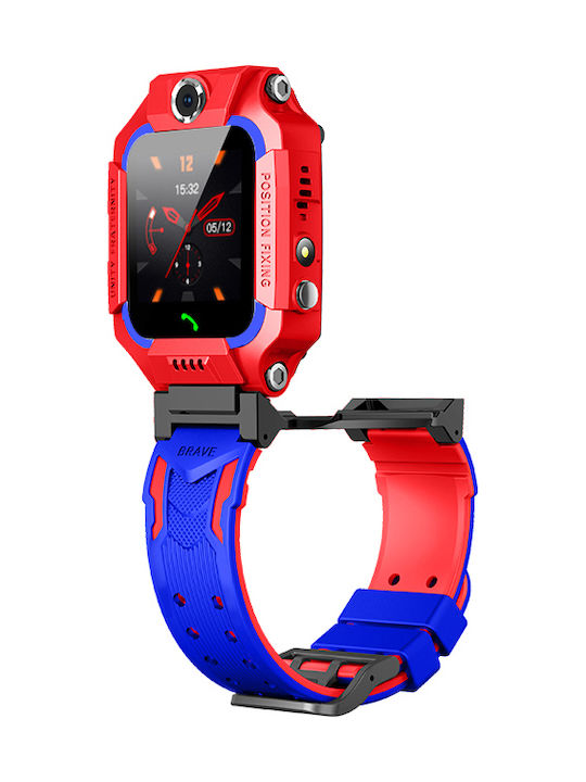 Q19 Παιδικό Smartwatch με GPS και Καουτσούκ/Πλαστικό Λουράκι Κόκκινο
