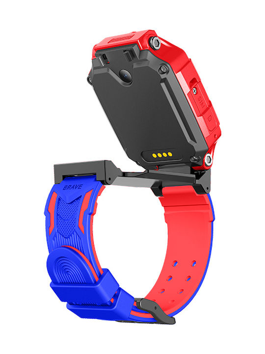 Q19 Παιδικό Smartwatch με GPS και Καουτσούκ/Πλαστικό Λουράκι Κόκκινο