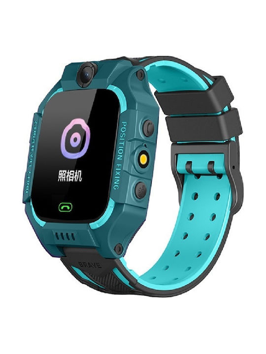 Q19 Παιδικό Smartwatch με GPS και Καουτσούκ/Πλαστικό Λουράκι Πράσινο