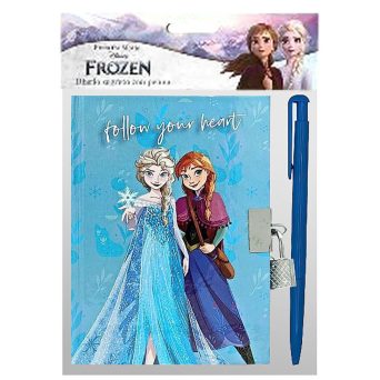 DIARY ΜΕ ΛΟΥΚΕΤΟ και ΣΤΥΛΟ FROZEN 18x12cm (50-3376)