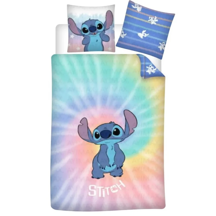 AyMax DISNEY - Duvet Cover 140x200cm - Stitch Rainbow '100% PolyCoton' (AYM-028STITCH-DVP)