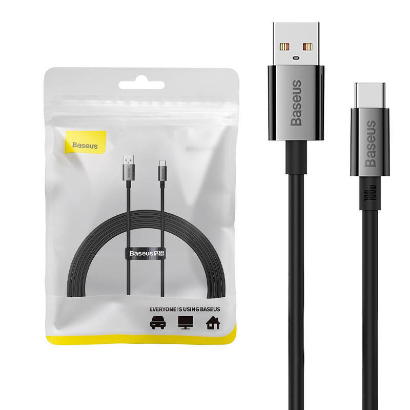 Ad Baseus Cable USB to USB-C Superior 100W 2m Black (P10320102114-02) (BASP10320102114-02)