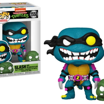 Funko Pop! Television: Teenage Mutant Ninja Turtles - Slash with Pre-mutated Slash #1558 Figure
