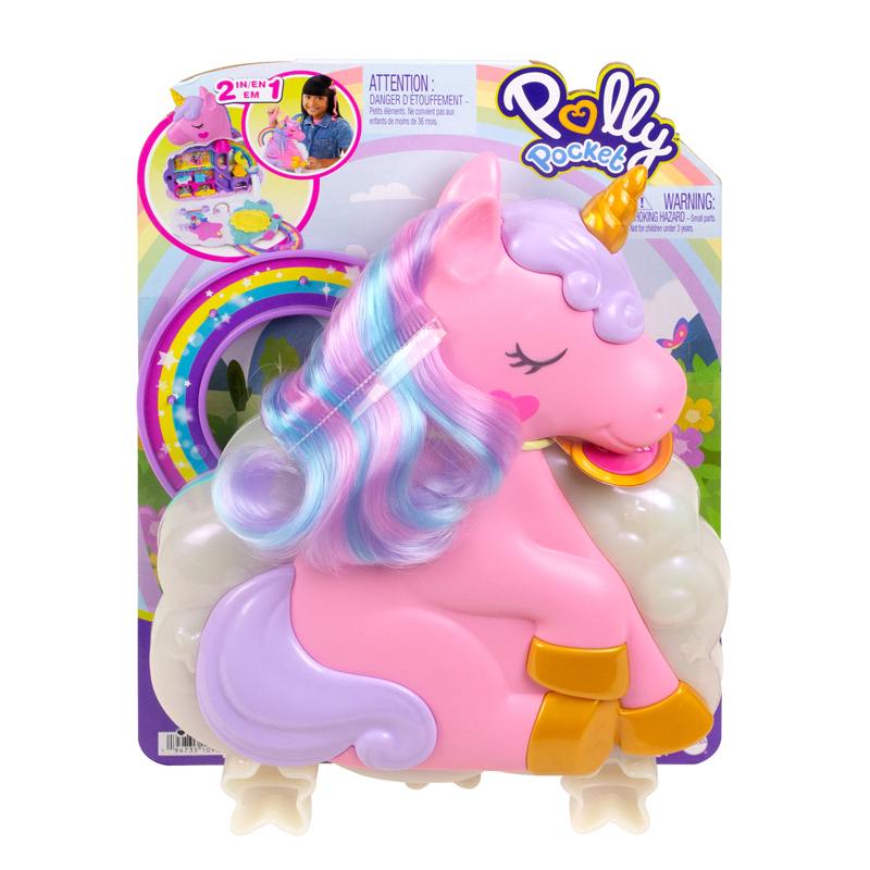 Mattel Polly Pocket Mini - Μονόκερος Ουράνιο Τόξο Σετ (HKV51)