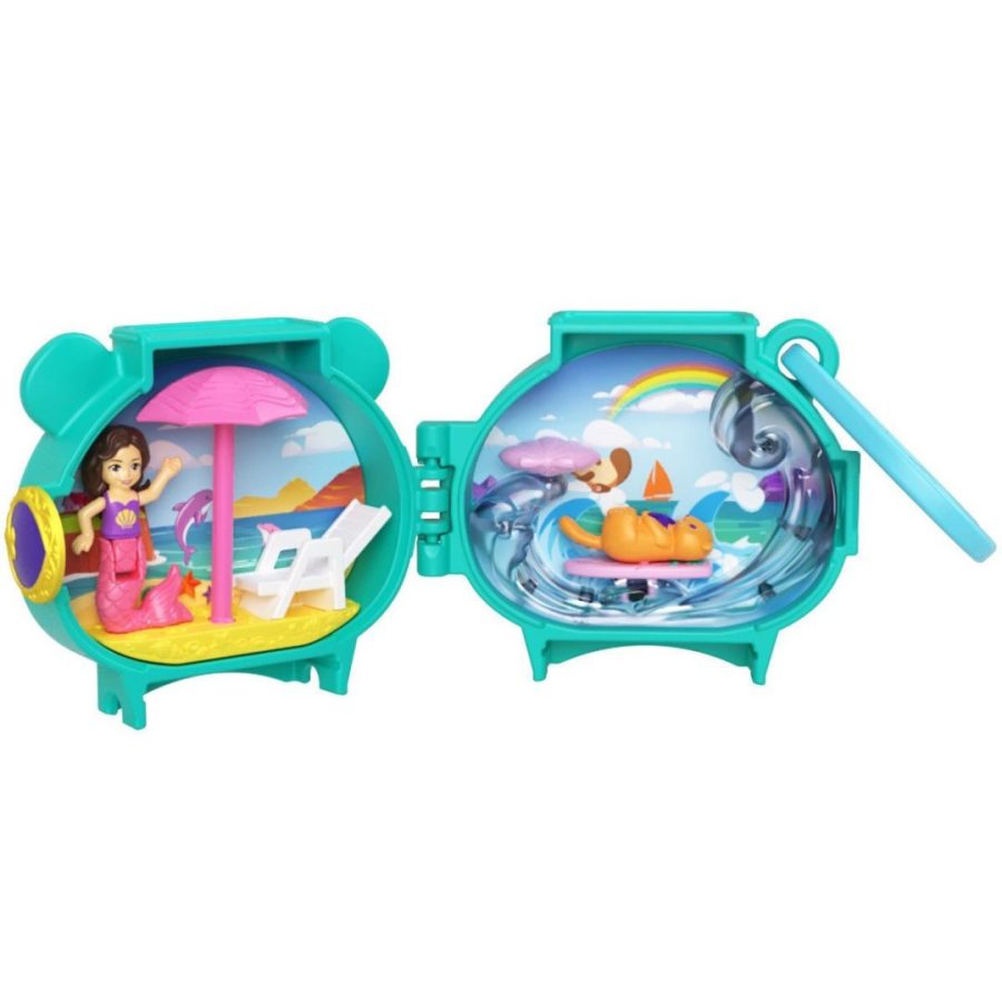 Mattel Polly Pocket Mini: Pet Connects - Otter Compact Playset (HKV48)