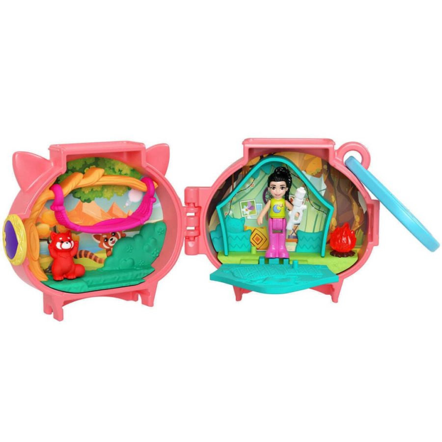 Mattel Polly Pocket Mini: Pet Connects - Squirrel Compact Playset (HKV49)