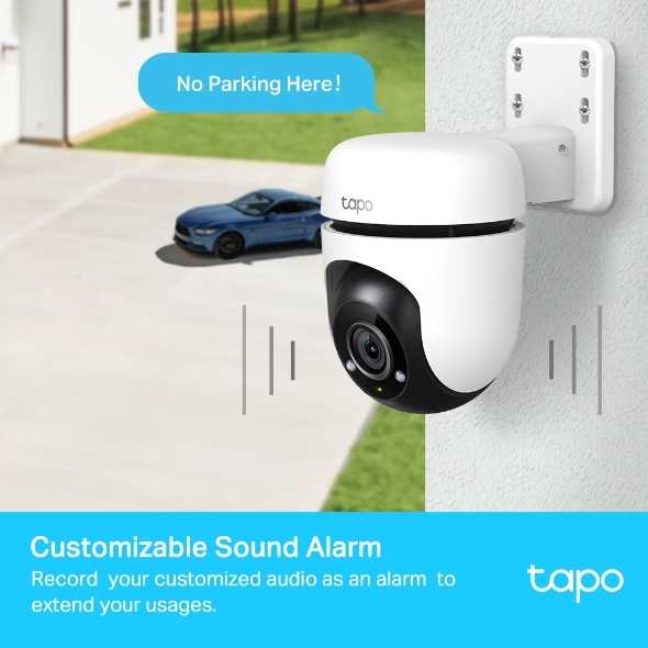 TP-Link Tapo C510W Outdoor Pan/Tilt Wi-Fi Κάμερα Ασφαλείας 2K 3MP με 360° Κάλυψη, AI Ανίχνευση, Color Night Vision, Two-Way Audio & IP65