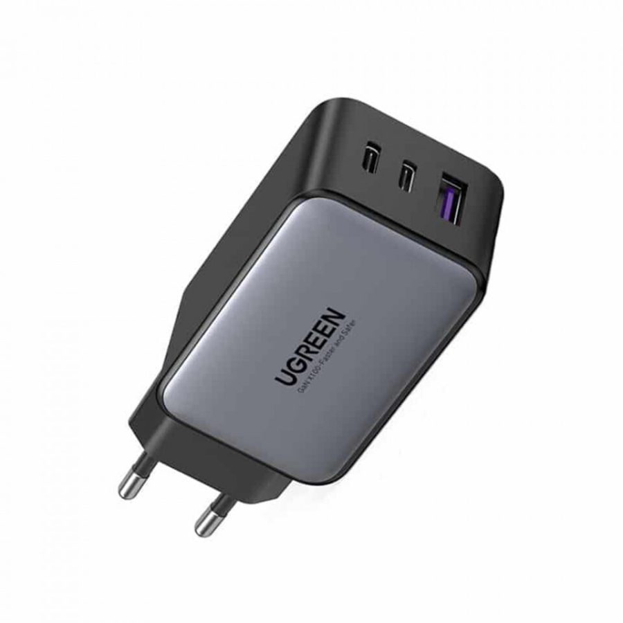 Charger GaN UGREEN CD244 65W PDx2+QC4.0 Gray 10335B