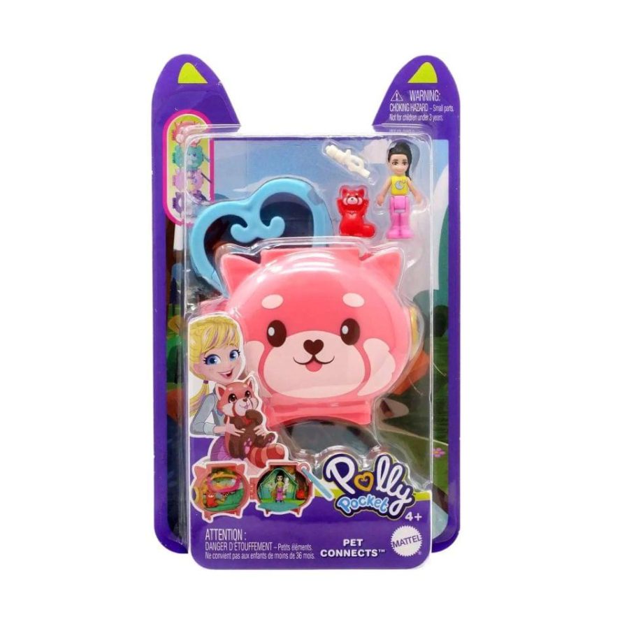 Mattel Polly Pocket Mini: Pet Connects - Squirrel Compact Playset (HKV49)