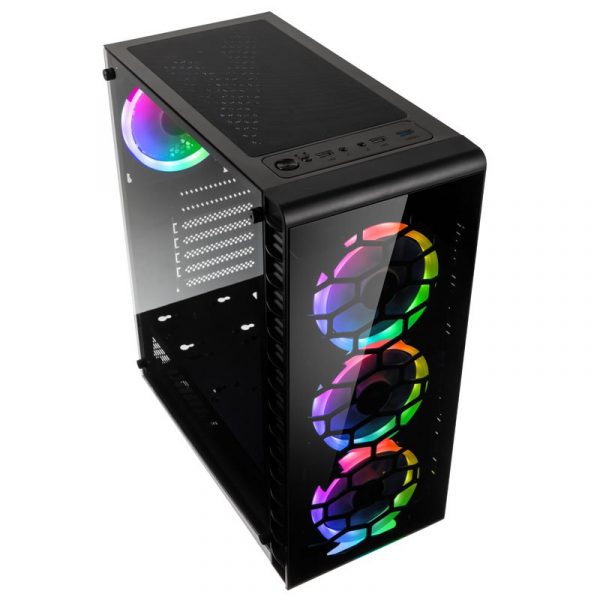 Kolink Observatory Lite RGB Midi-Tower – Tempered Glass – Black