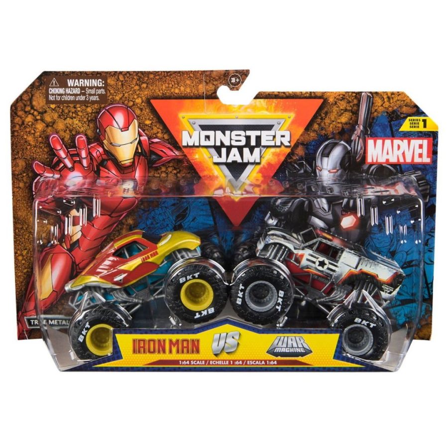 Monster Jam Σετ Αυτοκινητάκια Marvel 2 Pack - Iron Man vs War Machine (6070555)