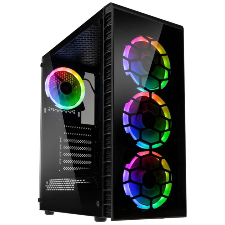 Kolink Observatory Lite RGB Midi-Tower – Tempered Glass – Black