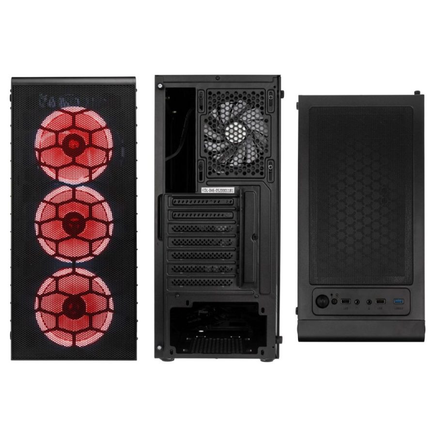Kolink Observatory Lite Mesh RGB Mid-Tower – Tempered Glass – Black