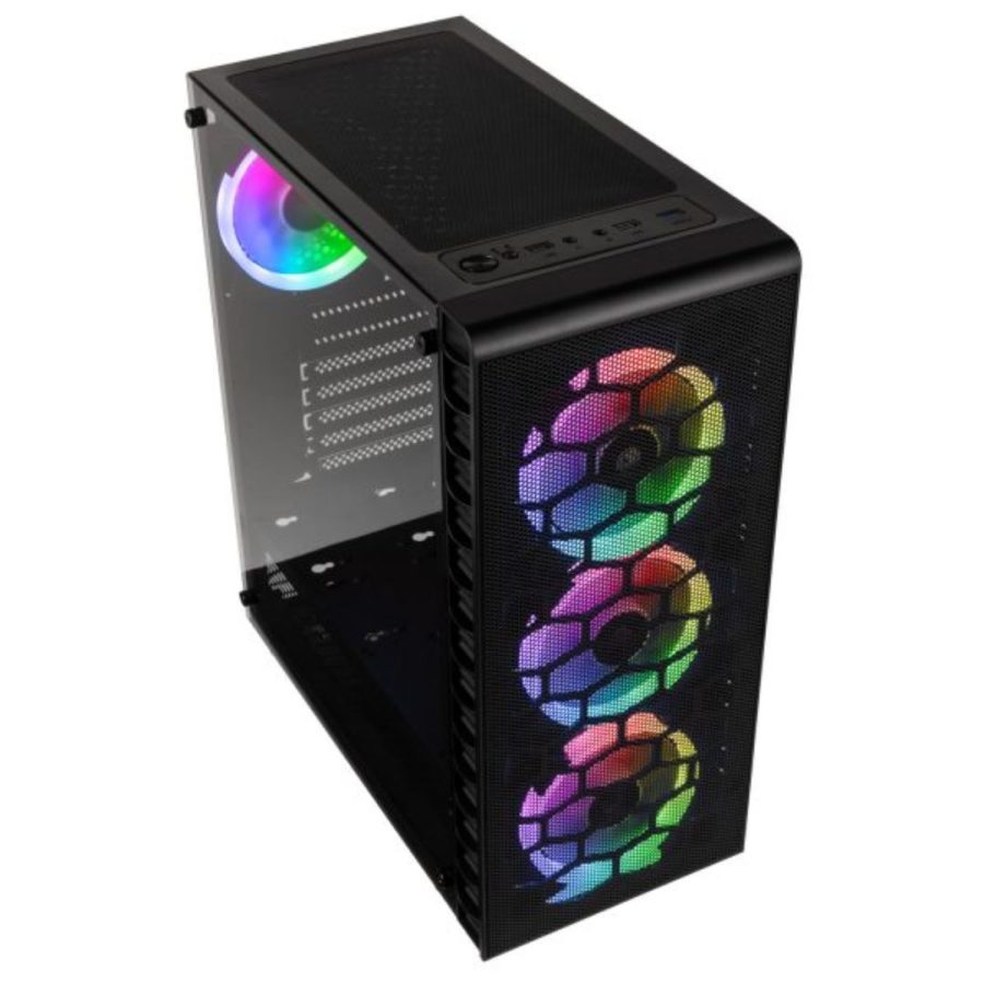 Kolink Observatory Lite Mesh RGB Mid-Tower – Tempered Glass – Black