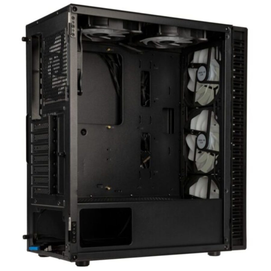 Kolink Observatory HF Glass ARGB Midi Tower Case – Black (with 6 ARGB fans – 3x140mm & 3x120mm)