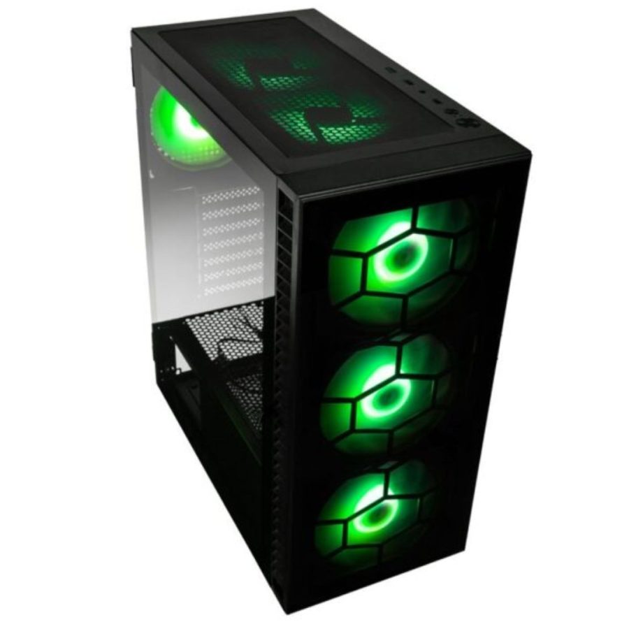 Kolink Observatory HF Plus Glass ARGB PWM Midi Tower Case – Black (with 6x120mm ARGB PWM Fans)