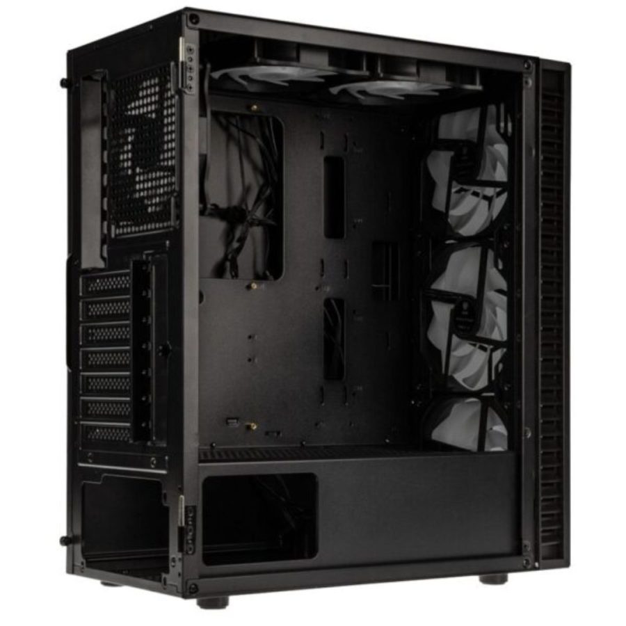 Kolink Observatory HF Plus Glass ARGB PWM Midi Tower Case – Black (with 6x120mm ARGB PWM Fans)