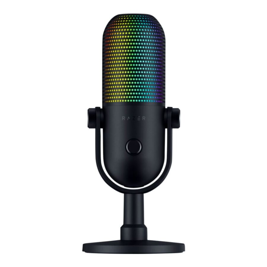 Razer SEIREN V3 CHROMA – RGB USB Condenser Microphone – Gain Limiter – Build-in Shock Absorb