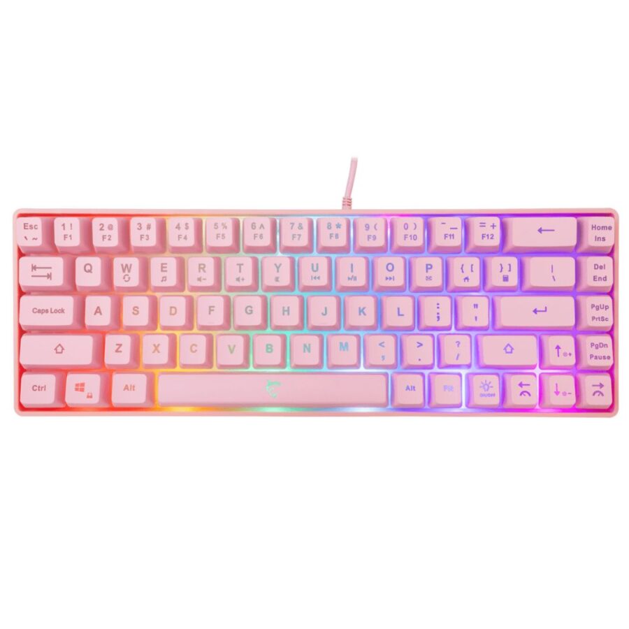 WHITE Shark RGB Gaming Membrane Keyboard RONIN PINK (GK-2201P)