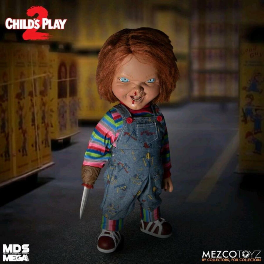 Mezco Toys ΜΕΓΑΛΗ Φιγουρα με ομιλια CHUCKY Child's Play 2 Talking Figure Designer Series 38cm