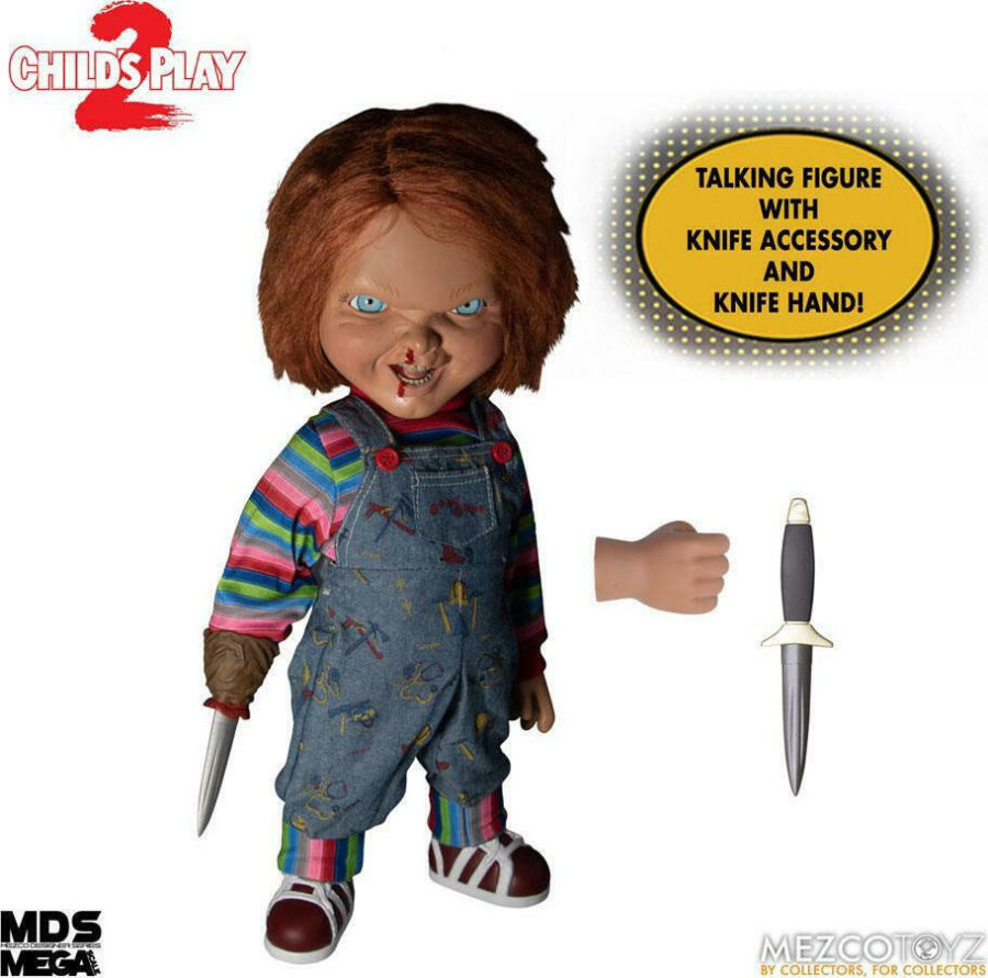 Mezco Toys ΜΕΓΑΛΗ Φιγουρα με ομιλια CHUCKY Child's Play 2 Talking Figure Designer Series 38cm