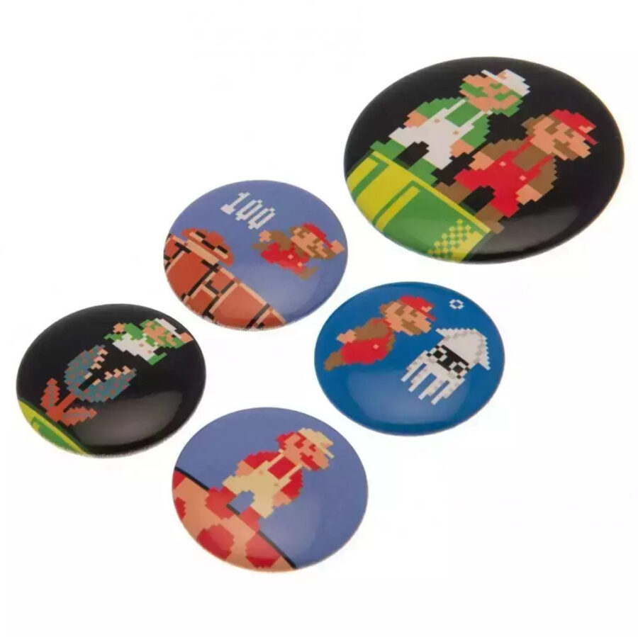 Pyramid Σετ Κονκάρδες 5 τμχ Super Mario Retro Badge Pack