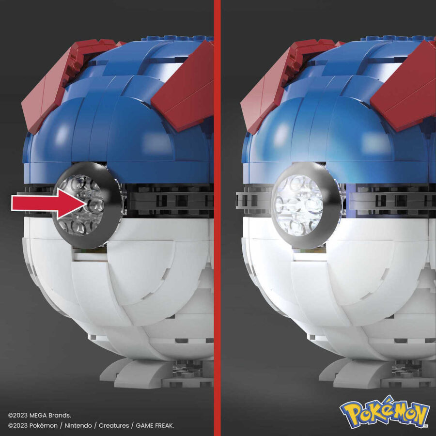 Mattel Mega Bloks Τουβλάκια POKÉMON JUMBO GREAT BALL ΜΕ ΦΩΣ (HMW04)