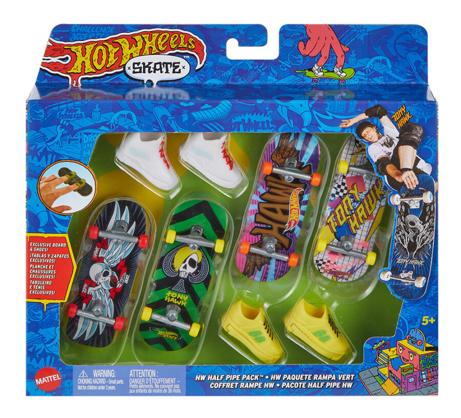 HOT WHEELS SKATE και ΠΑΠΟΥΤΣΙΑ TONY HAWK HALF PIPE PACK (HVM14)