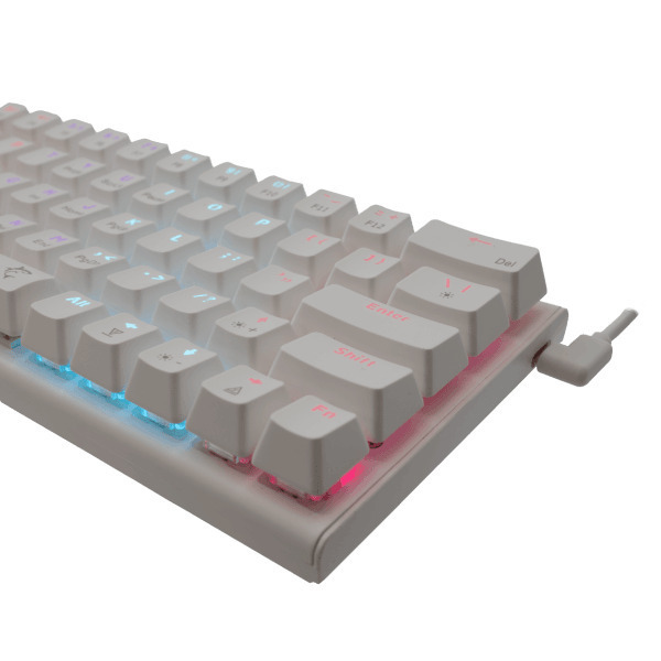 White Shark Mechanichal Keyboard US BLUE SWITCH Wakizashi WHITE GK-002221