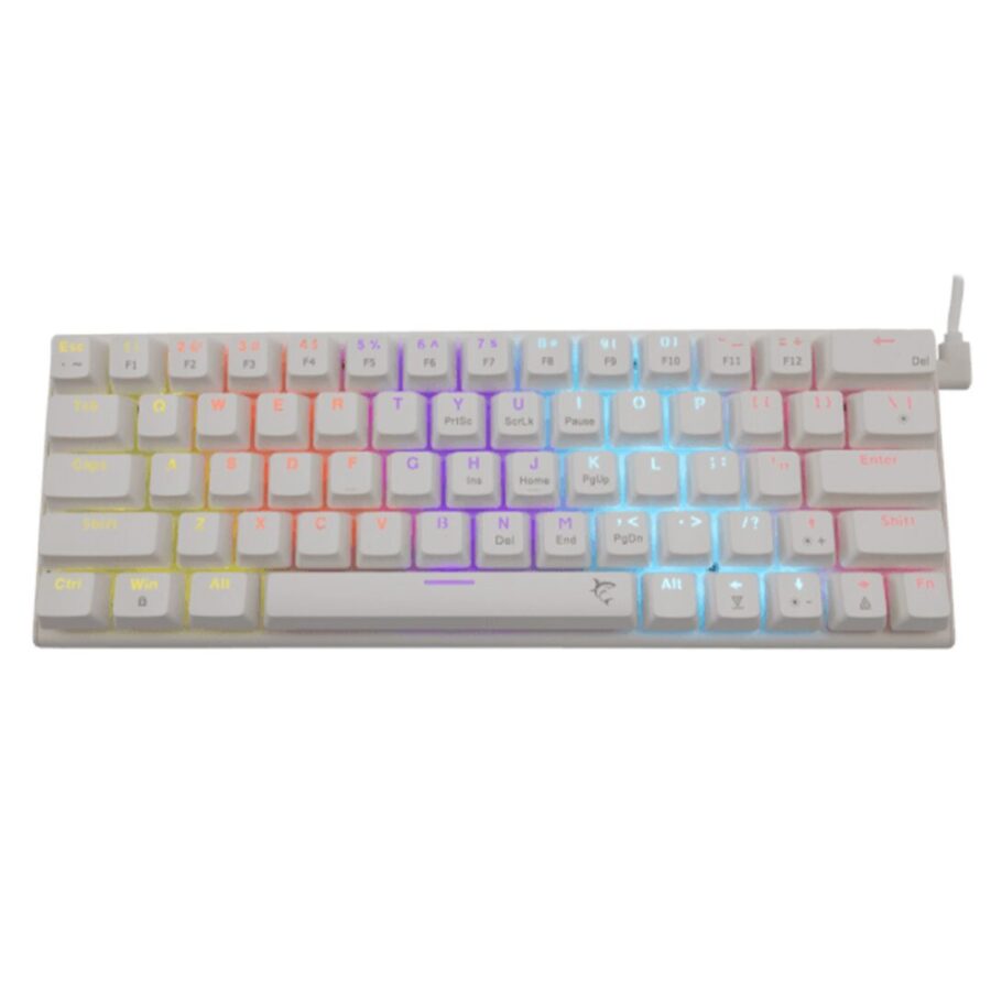 White Shark Mechanichal Keyboard US BLUE SWITCH Wakizashi WHITE GK-002221
