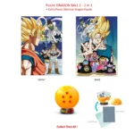 DRAGON BALL Z Collectible Puzzle 5 Stars - 2 Puzzle + Extra Dragonball (98 κομματια το καθενα)