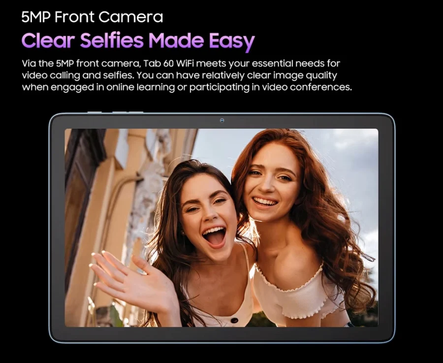 BLACKVIEW tablet Tab 60 WiFi, 10.1", 4/128GB, Android 14, 5100mAh, γκρι Δωρο Θήκη & Tempered glass
