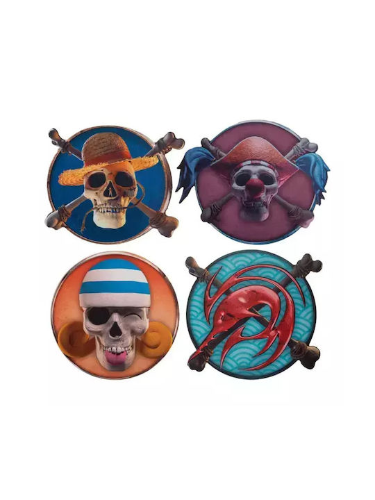 Cinereplicas Σουβερ ONE PIECE NETFLIX Characters 1 - 4 Coasters lot