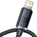 Baseus Crystal Shine Braided USB to Lightning Cable Μαύρο 1.2m (CAJY000001) (BASCAJY000001)