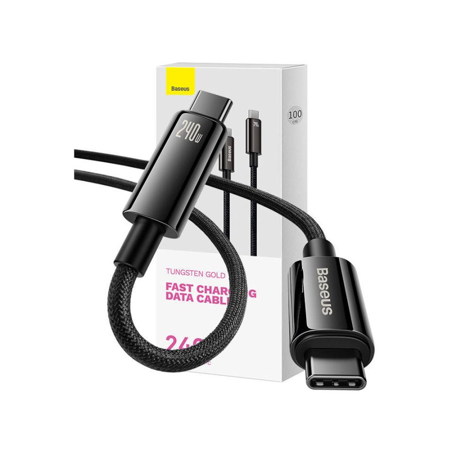 Baseus USB-C to USB-C cable Tungsten Gold 240W 1m (black) (CAWJ040001)