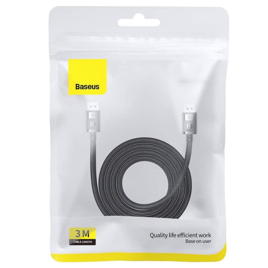 Baseus Καλώδιο DP 8K σε DP 8K High Definition 2m Μαύρο (B00633706111-02)