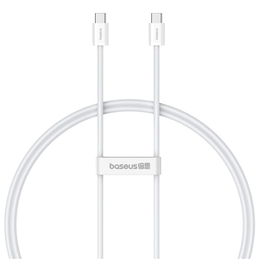 Baseus USB 2.0 Cable USB-C male - USB-C 100W Λευκό 1m (P10365200211-03)