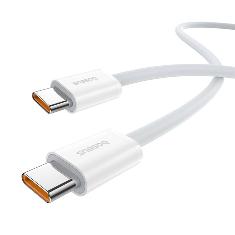 Baseus USB 2.0 Cable USB-C male - USB-C 100W Λευκό 1m (P10365200211-03)