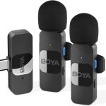BOYA BY V20 Wireless 2 person Lavalier Microphone for Android Mini Lapel USB-C connection
