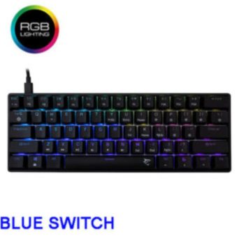 WHITE SHARK Shinobi 2 MECHANICAL KEYBOARD 60% BLUE SWITCH GK004121 BLACK